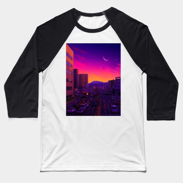 Steam City 5 Baseball T-Shirt by funglazie